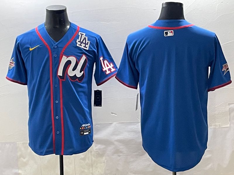 Men 2025 Los Angeles Dodgers Blank Blue All star Blank Blue Nike MLB Jersey style 2
